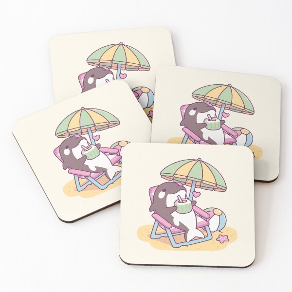 Item preview, Cute Orca Chilling Under Beach Umbrella designed and sold by rustydoodle.