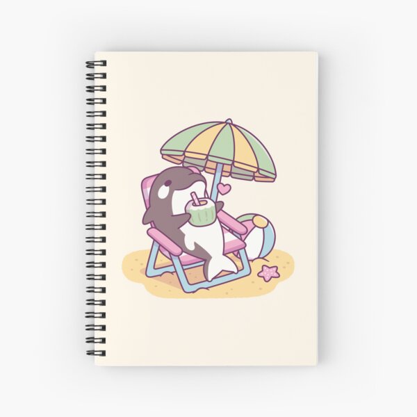 Aperçu de l'œuvre Orque mignonne se détendant sous un parasol créée et vendue par rustydoodle.