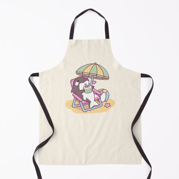 Item preview, Cute Orca Chilling Under Beach Umbrella designed and sold by rustydoodle.