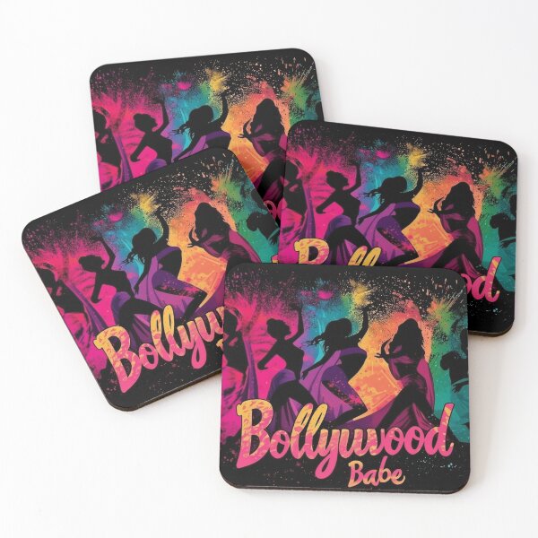 Item preview, BollyWood Babe Multicoloured on Black Background designed and sold by BeatnikBuddha.