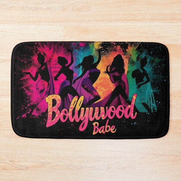 Item preview, BollyWood Babe Multicoloured on Black Background designed and sold by BeatnikBuddha.