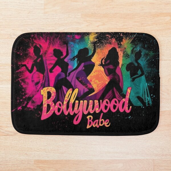 Item preview, BollyWood Babe Multicoloured on Black Background designed and sold by BeatnikBuddha.