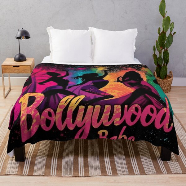Item preview, BollyWood Babe Multicoloured on Black Background designed and sold by BeatnikBuddha.