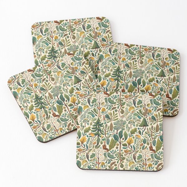 Item preview, Cute floral pattern featuring Fairies and goblins after Willaim Morris Style designed and sold by Vintage Designs +.