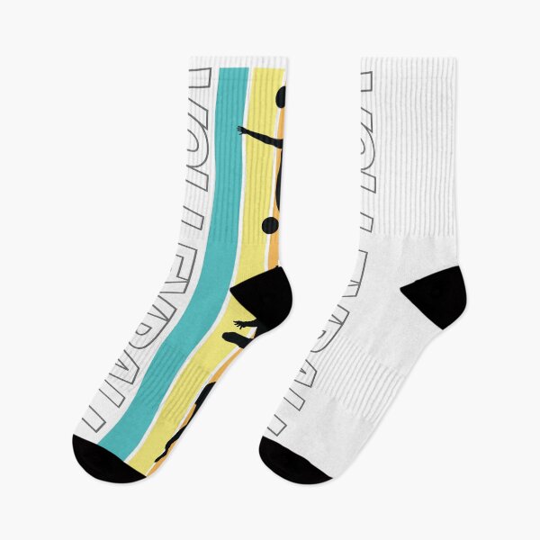 Item preview, Bold Retro Abstract Multicolor Stripes with Volleyball Player Silhouettes designed and sold by Shiraufa.