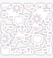 Seamless marine pattern. Sticker