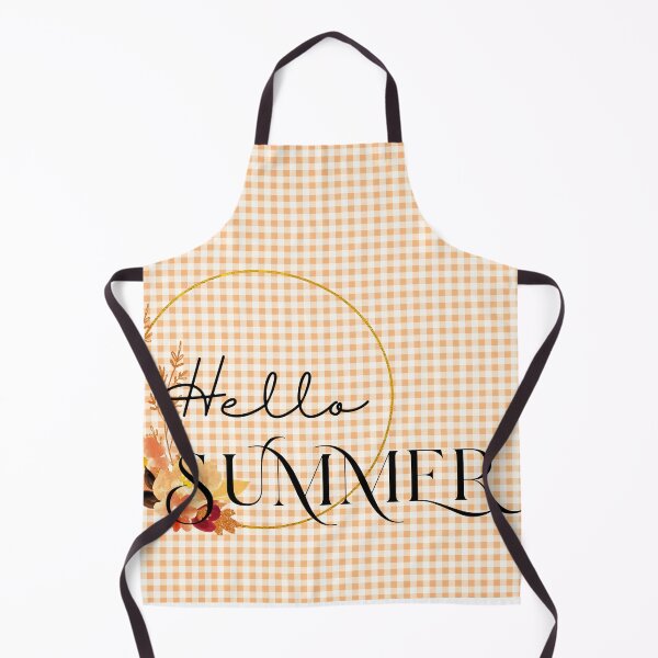 Item preview, Hello Summer Vintage Orange Gingham Pattern designed and sold by Lovemountain.
