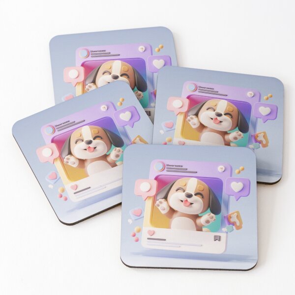 Item preview, Kawaii Beagle Social Media Post designed and sold by NeatThingLover.