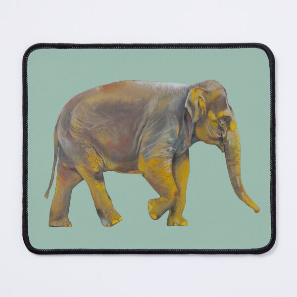Item preview, Walking Asian Elephant - Majestic Elephant in Profile designed and sold by Lara CJ Art.