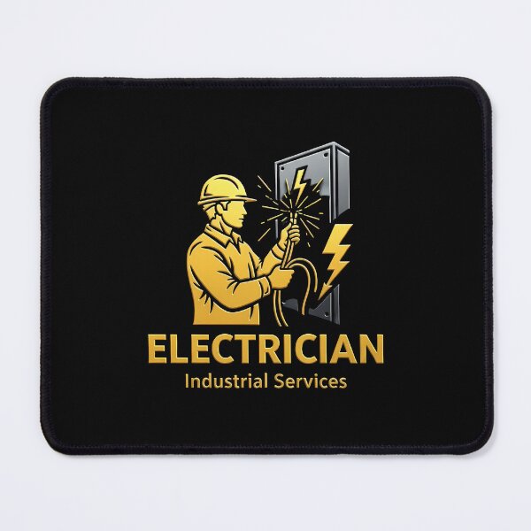 Item preview, Industrial Electrician - Golden Logo Honoring Precision and Safety designed and sold by Digital Dreams Arts.