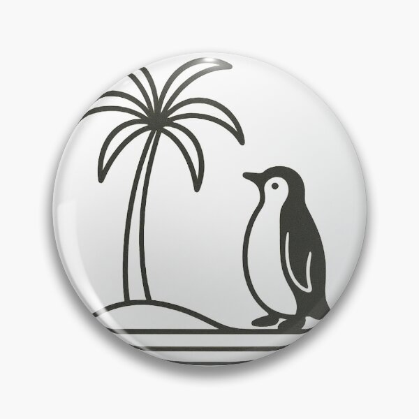 Item preview, Penguin on Tropical Island Symbol designed and sold by TheBigbridge.