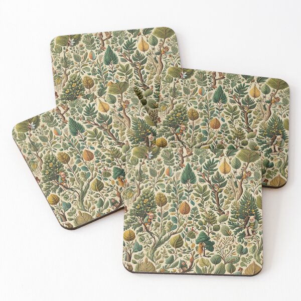 Item preview, Cute floral pattern featuring Fairies and goblins after Willaim Morris Style designed and sold by Vintage Designs +.