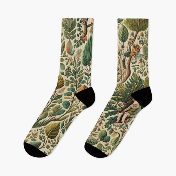 Item preview, Cute floral pattern featuring Fairies and goblins after Willaim Morris Style designed and sold by Vintage Designs +.
