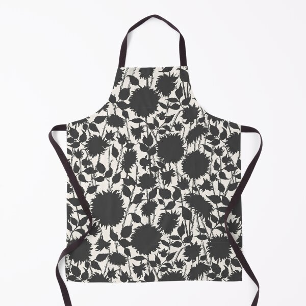 Item preview, Black and white floral retro pattern designed and sold by bokasin.