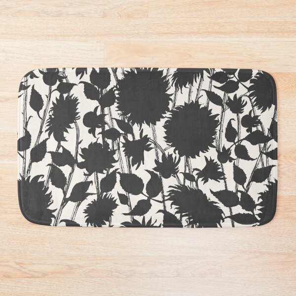 Item preview, Black and white floral retro pattern designed and sold by bokasin.