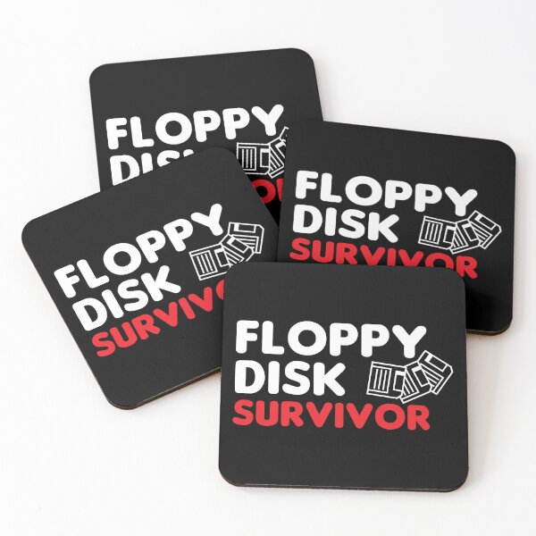 Item preview, Floppy Disk Survivor Retro Quote designed and sold by HotHibiscus.