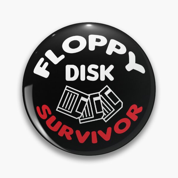 Item preview, Floppy Disk Survivor Retro Quote designed and sold by HotHibiscus.
