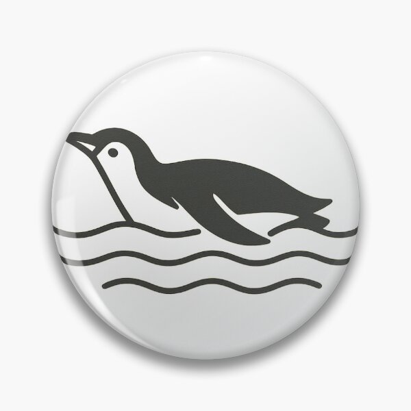 Item preview, Swimming Penguin Symbol designed and sold by TheBigbridge.