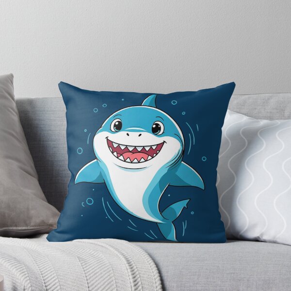 Item preview, Cute Smiling Cartoon Shark | Happy Ocean Animal Illustration designed and sold by Khamique.