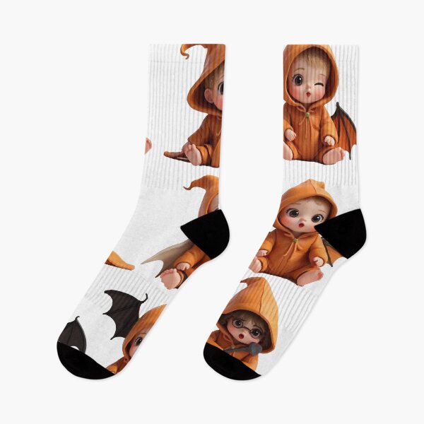 Item preview, Cute Baby Halloween Stickers – Pumpkin and Witch Costume Set designed and sold by Dailyprintstyle.