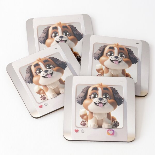 Item preview, Kawaii St Bernard Social Media Post designed and sold by NeatThingLover.