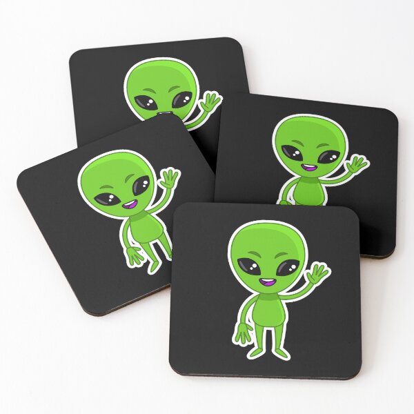 Item preview, Cute Alien Cartoon – Funny Sci-Fi UFO for Kids and Space Fans designed and sold by Cosmic Unit.