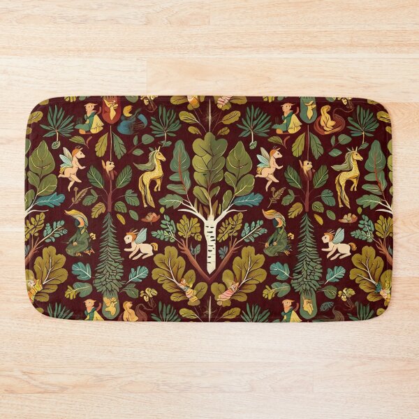Item preview, Cute floral pattern featuring Fairies and goblins after Willaim Morris Style designed and sold by Vintage Designs +.