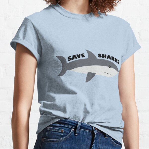 Protect The Sharks Save The Ocean Shirt - Respect The Locals Shark Ocean  Conservation T-Shirt 5XL White