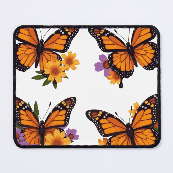 Item preview, Monarch Butterfly Stickers with Flowers – Cute Orange Clipart Set designed and sold by Dailyprintstyle.
