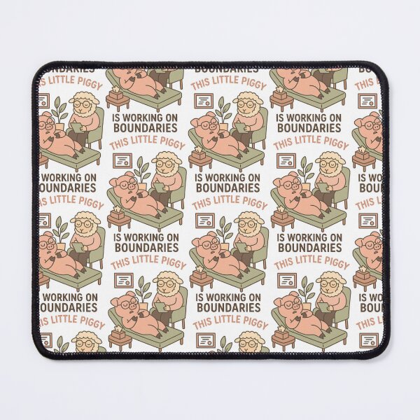 Item preview, This Little Piggy Is Working on Boundaries – Funny Therapy Pig Cartoon T-Shirt designed and sold by TeeTimeTreasure.