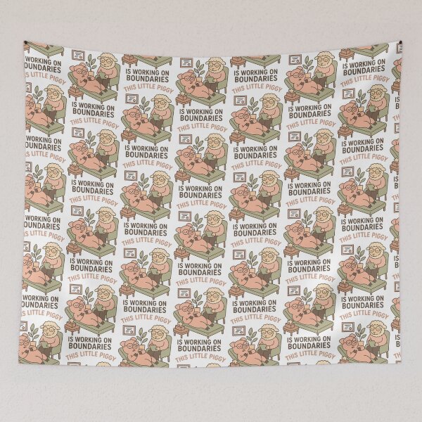 Item preview, This Little Piggy Is Working on Boundaries – Funny Therapy Pig Cartoon T-Shirt designed and sold by TeeTimeTreasure.