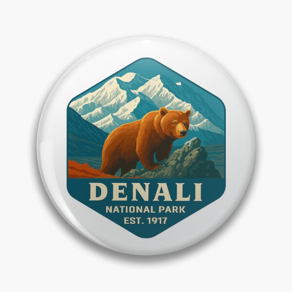 Item preview, Denali National Park Retro Mountain Wilderness Sticker designed and sold by Ismeal Von.