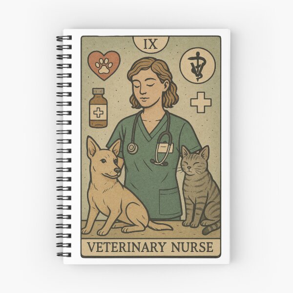 Item preview, The Veterinary Nurse Tarot Card  designed and sold by introVETed.