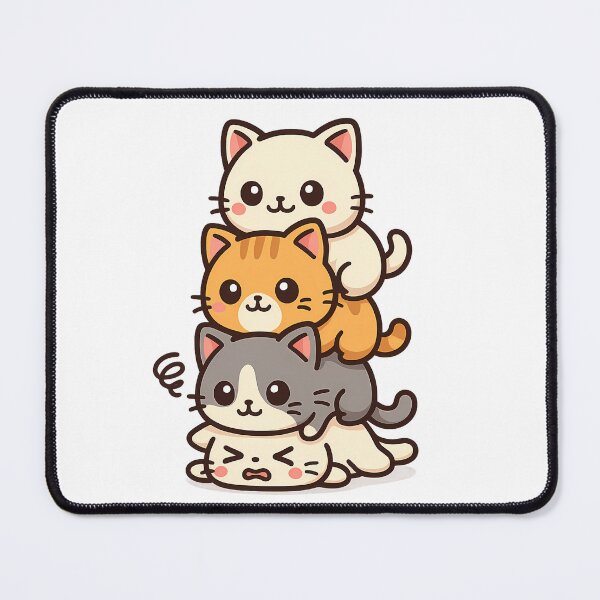 Item preview, Pirámide de gatos kawaii – ¡El último se aplastó! designed and sold by OTSC.