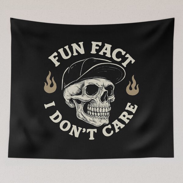 Item preview, Fun Fact I Don't Care - Funny Skeleton Halloween Sarcastic designed and sold by BornBorn.