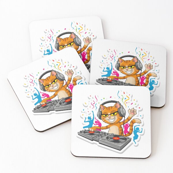 Item preview, Funny Cat DJ Spinning Records designed and sold by j-2k.
