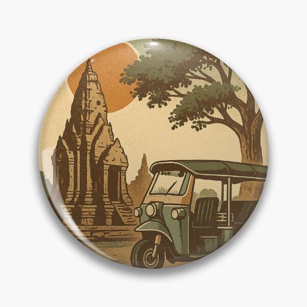 Item preview, Explore Siam 1960 | Vintage Thai Travel Poster T-Shirt Design designed and sold by TheAodandArtist.