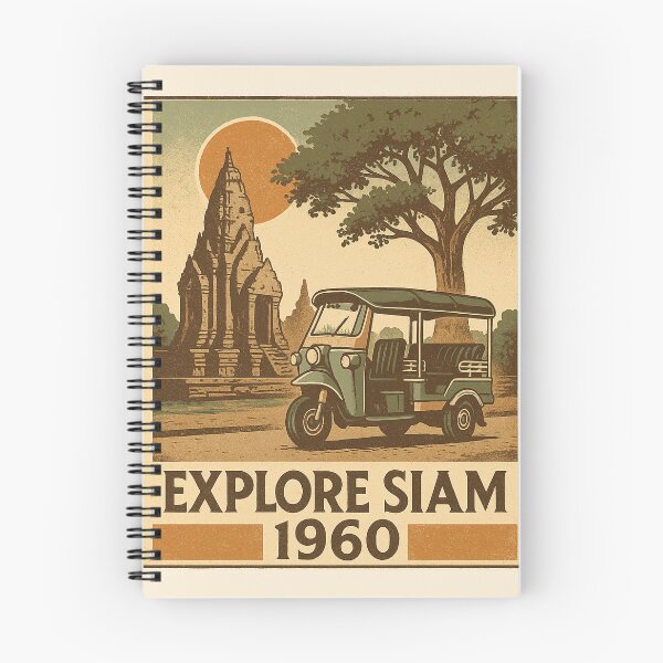 Item preview, Explore Siam 1960 | Vintage Thai Travel Poster T-Shirt Design designed and sold by TheAodandArtist.