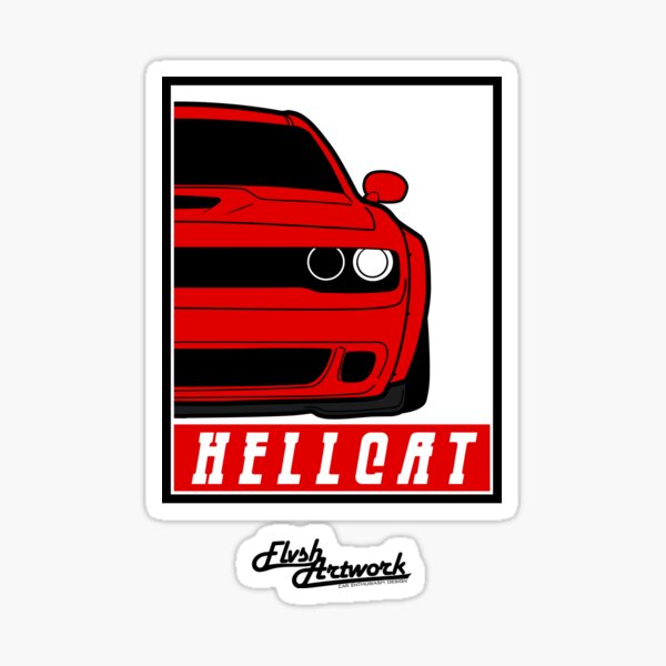 "Hellcat" Sticker for Sale by Flvshartwork Redbubble