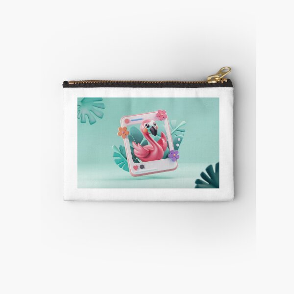 Item preview, Kawaii Flamingo Social Media Post Illustration designed and sold by NeatThingLover.