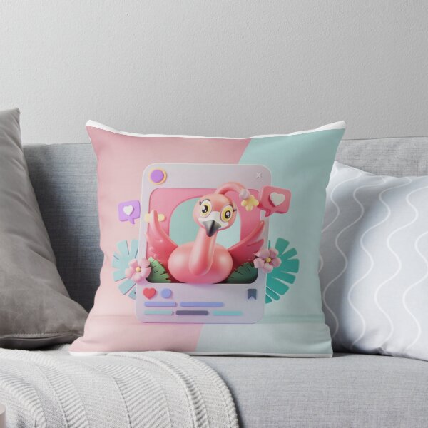 Item preview, Kawaii Flamingo Social Media Post designed and sold by NeatThingLover.