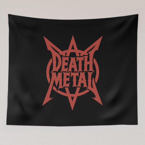 Item preview, Death Metal – Vintage 80s Heavy Metal Crimson Pentagram Design designed and sold by paulo silveira.