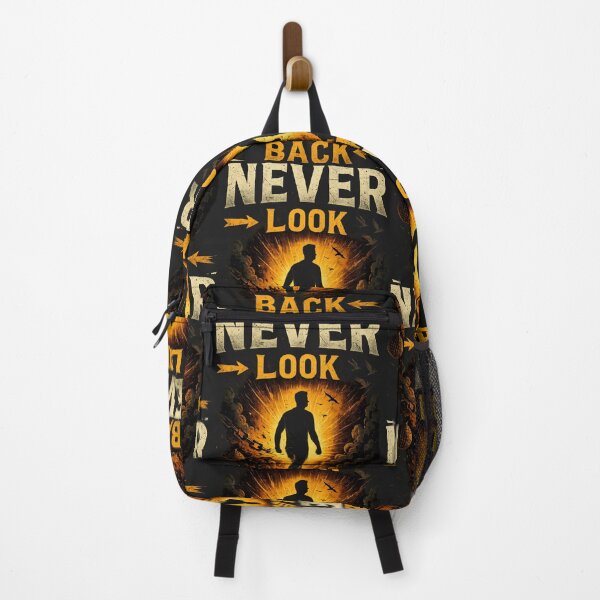Item preview, Never Look Back – Bold Motivational T-Shirt Design designed and sold by The-Daily-Drape.