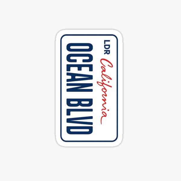 Item preview, Ocean Blvd California License Plate Aesthetic Design designed and sold by weirdfishes123.