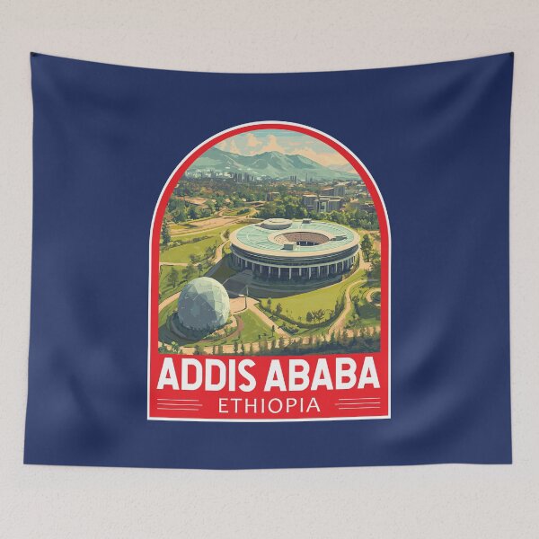 Item preview, Addis Ababa Ethiopia Travel Art Emblem designed and sold by KrisSidDesigns.