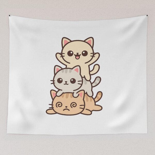Item preview, Kawaii Cat Pyramid – Everyone’s Struggling Differently! designed and sold by OTSC.