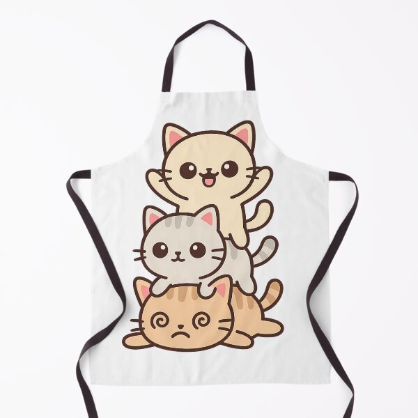 Aperçu de l'œuvre Pyramide de chats kawaii – chacun sa galère ! créée et vendue par OTSC.