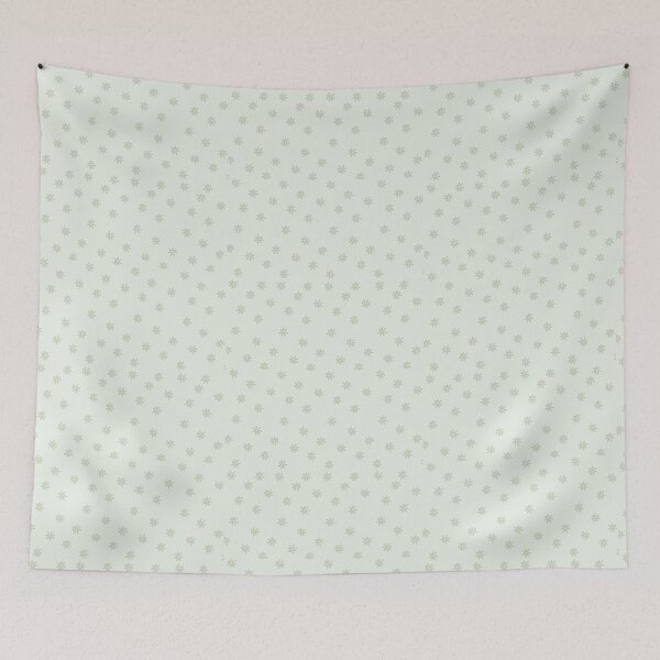 Item preview, cute green flower pattern designed and sold by Starbubblepress.