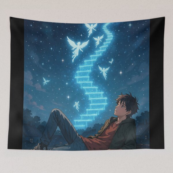 Item preview, Stargazer and the Angelic Ascent designed and sold by M-Y-T-H.