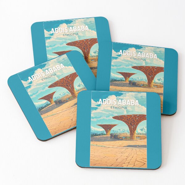 Item preview, Addis Ababa Ethiopia Travel Art Vintage designed and sold by KrisSidDesigns.